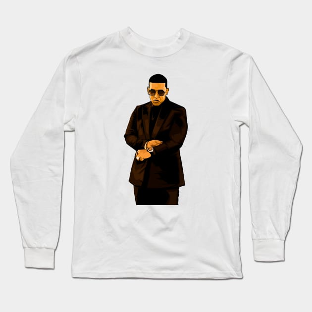 Daddy Yankee Long Sleeve T-Shirt by Paul Draw